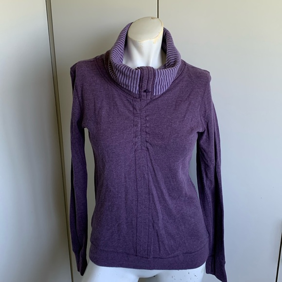 Lululemon size 4 cowl neck purple sweatshirt - Picture 1 of 5